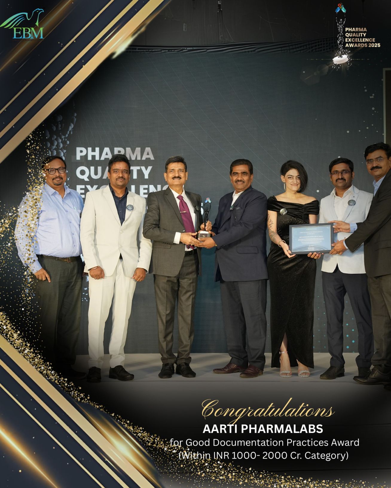 Good Documentation Practices Award - Team Aarti Pharmalabs Limited, Unit-IV, Tarapur