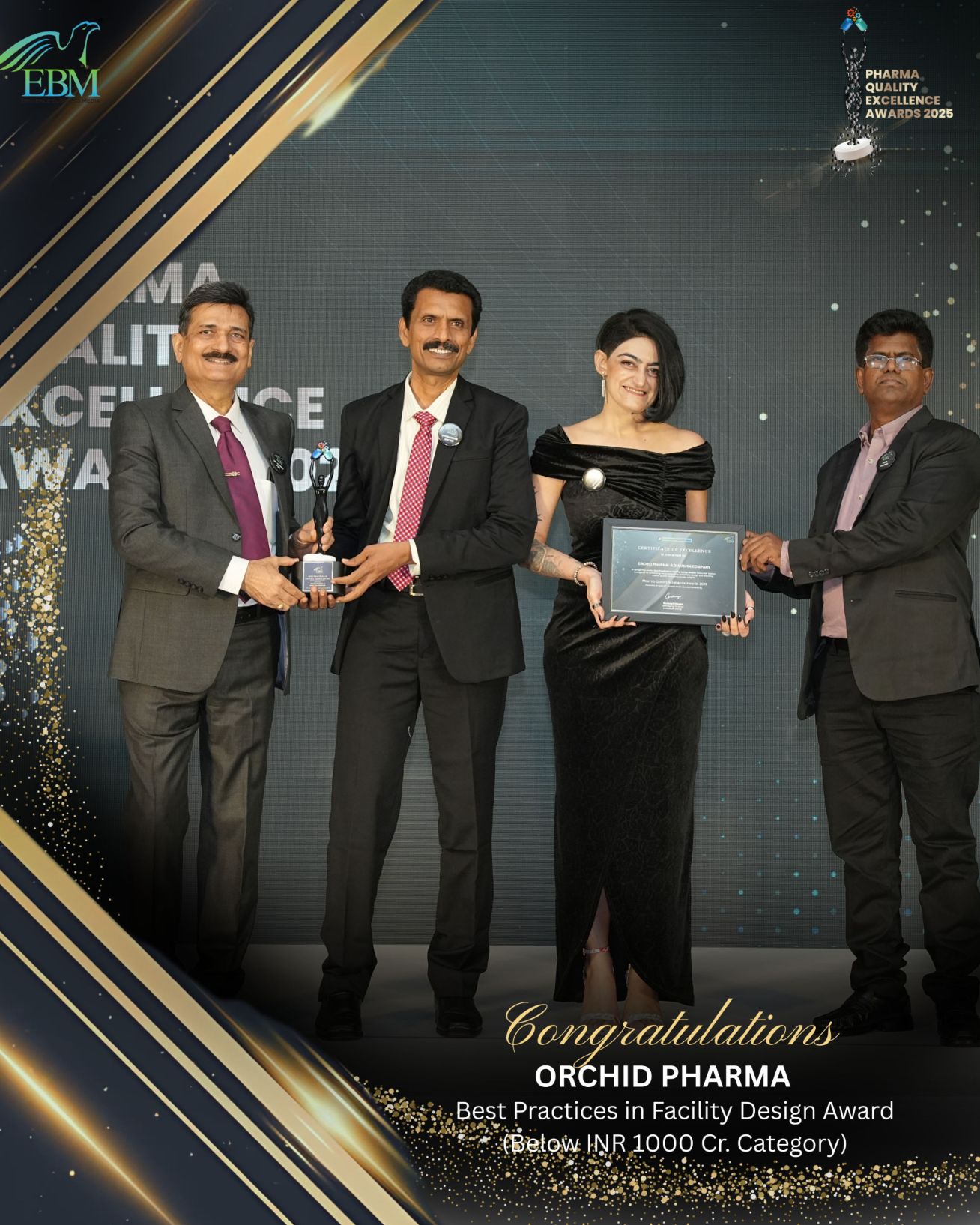 Best Practices in Facility Design Award - Team Orchid Pharma - A Dhanuka Company